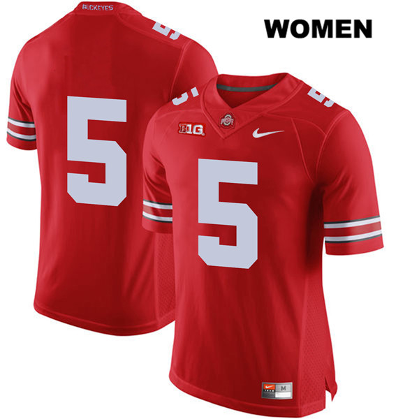 Ohio State Buckeyes Women's Baron Browning #5 Red Authentic Nike No Name College NCAA Stitched Football Jersey UH19F15CK